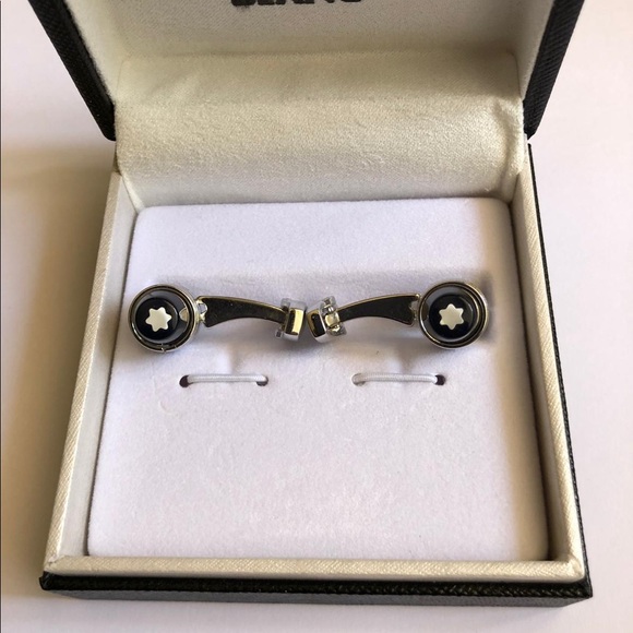 New Montblanc Silver Coated / Glass Cufflinks - Picture 2 of 3